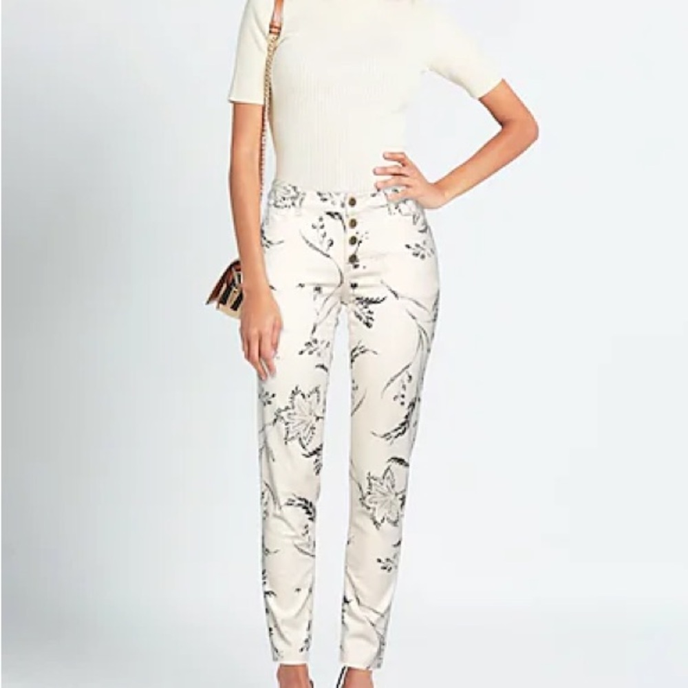 Dorothee Schumacher Light Ivory Floral Jeans